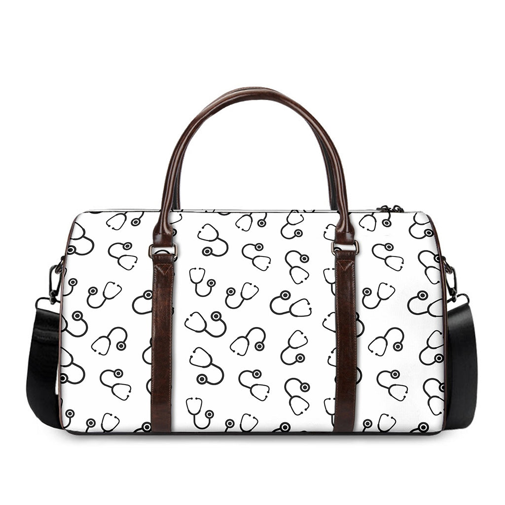 Stethoscope Sign Pattern Print Duffle Bag