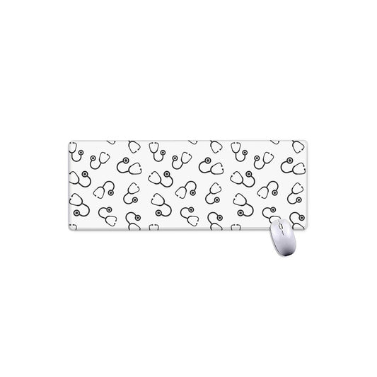Stethoscope Sign Pattern Print Extended Mouse Pad