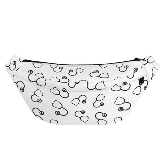 Stethoscope Sign Pattern Print Fanny Pack
