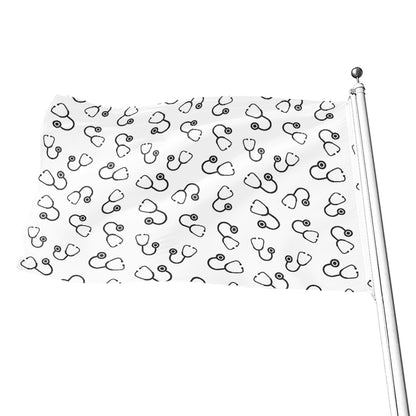 Stethoscope Sign Pattern Print Flag