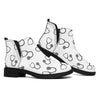 Stethoscope Sign Pattern Print Flat Ankle Boots