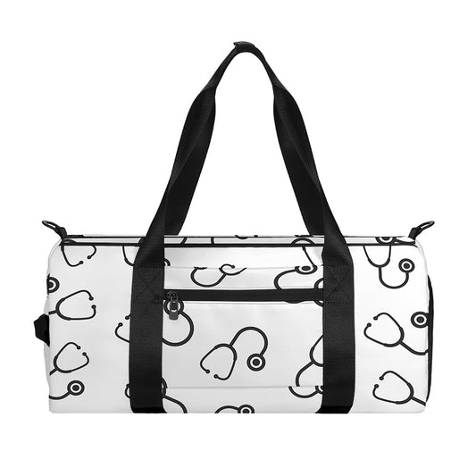 Stethoscope Sign Pattern Print Gym Bag