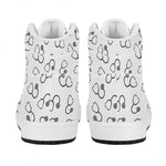 Stethoscope Sign Pattern Print High Top Leather Sneakers