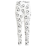 Stethoscope Sign Pattern Print High-Waisted Pocket Leggings