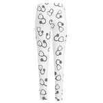 Stethoscope Sign Pattern Print High-Waisted Pocket Leggings