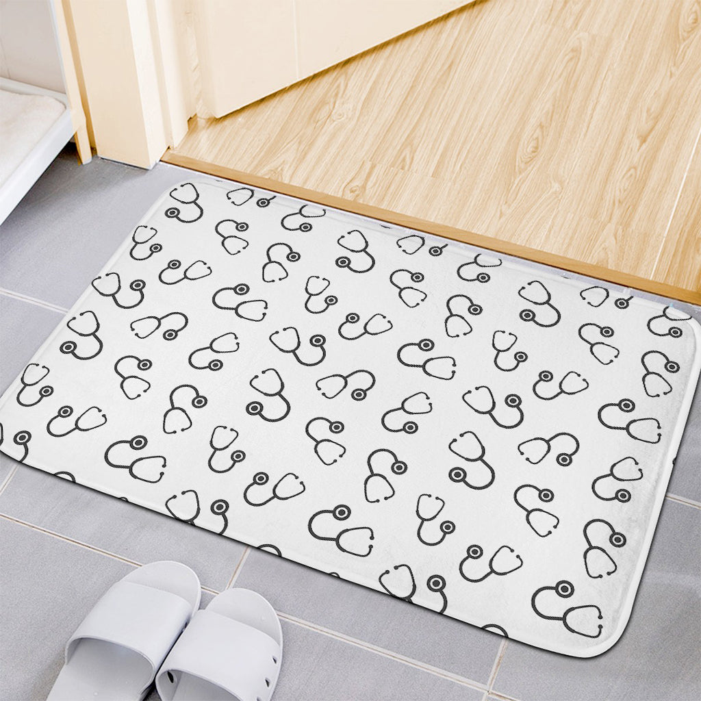 Stethoscope Sign Pattern Print Indoor Door Mat