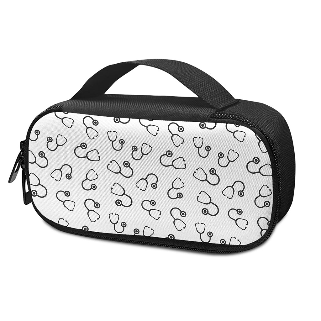 Stethoscope Sign Pattern Print Insulin Cooler Travel Case