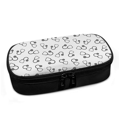 Stethoscope Sign Pattern Print Insulin Cooler Travel Case