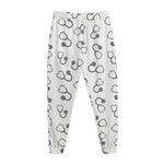Stethoscope Sign Pattern Print Jogger Pants