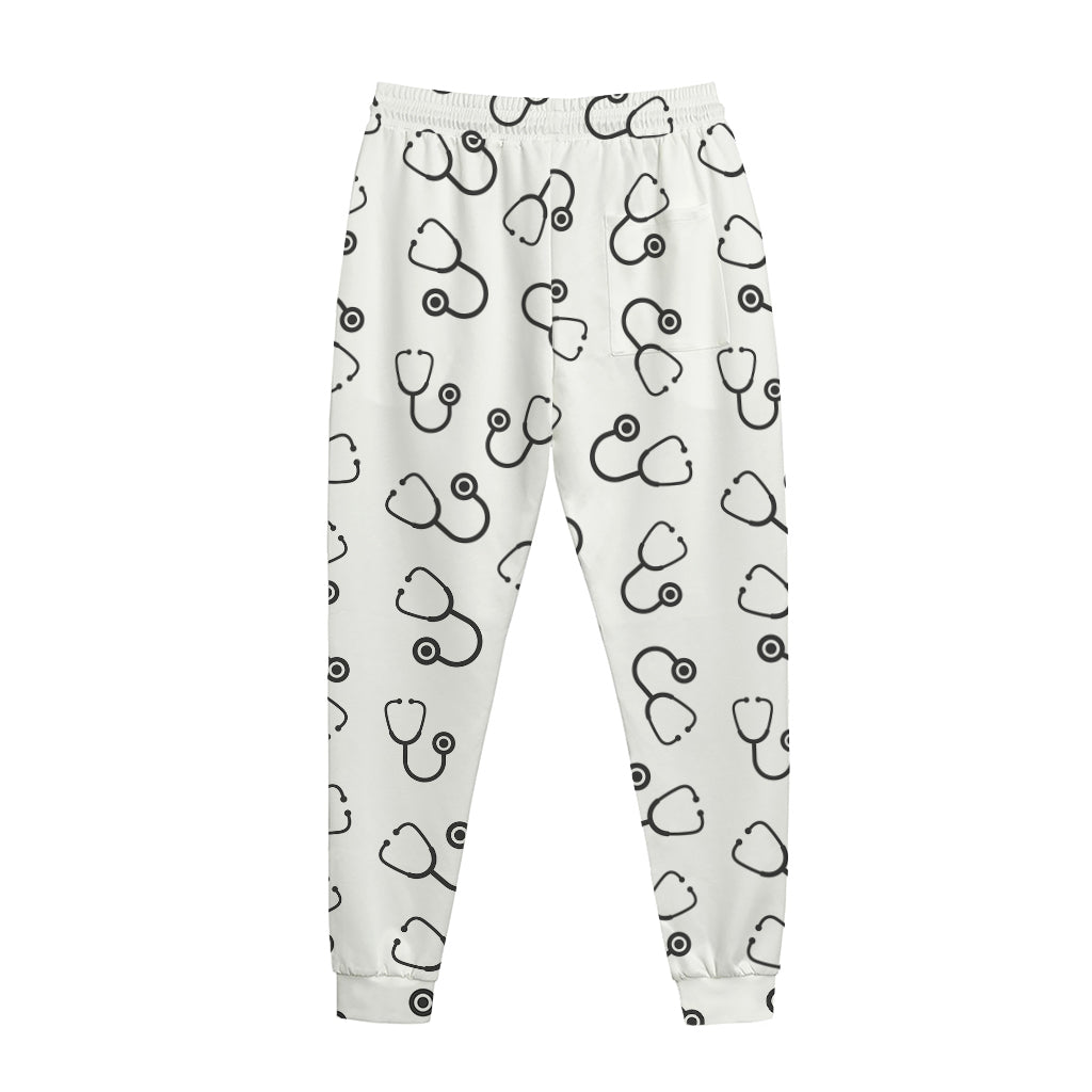 Stethoscope Sign Pattern Print Jogger Pants