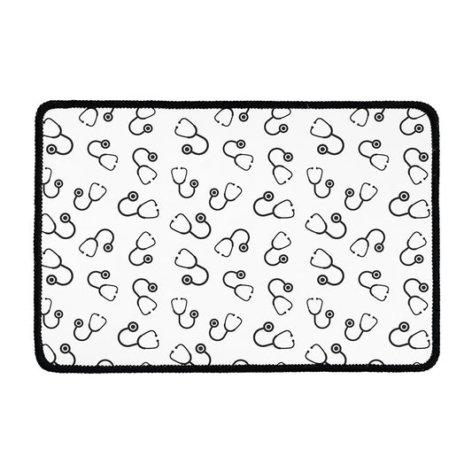 Stethoscope Sign Pattern Print Kitchen Mat