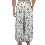 Stethoscope Sign Pattern Print Lantern Pants
