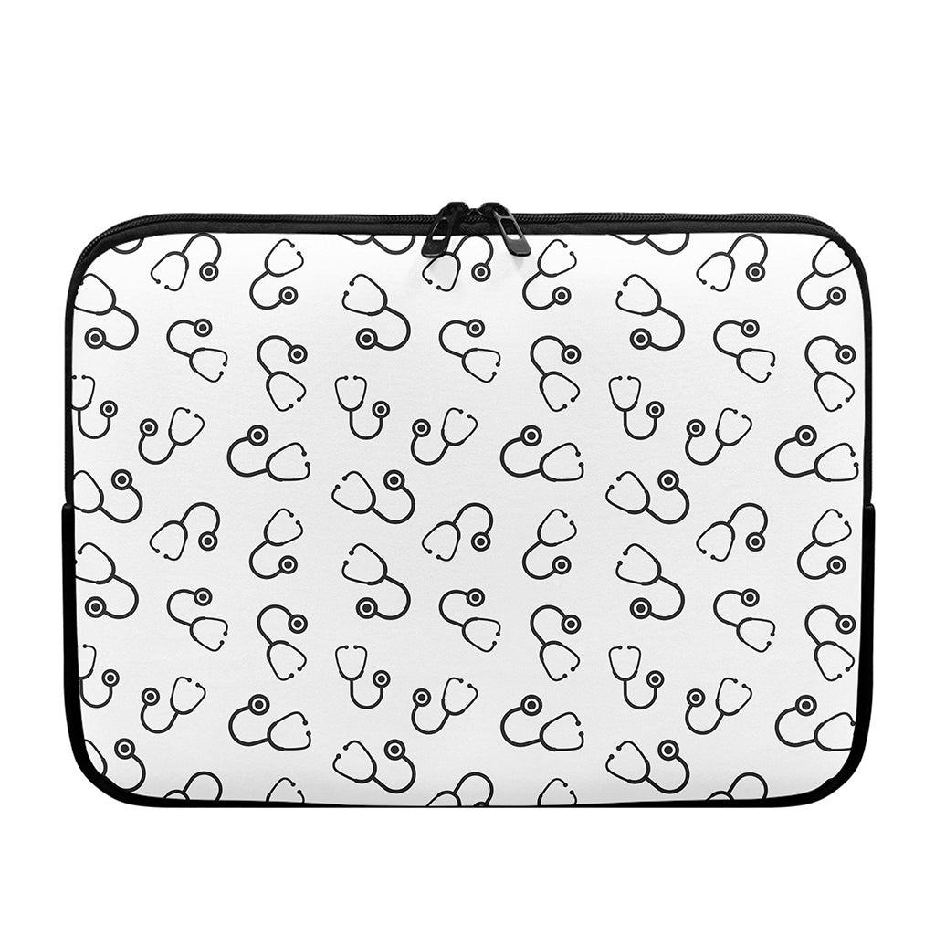 Stethoscope Sign Pattern Print Laptop Sleeve