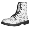 Stethoscope Sign Pattern Print Lace-Up Boots