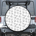 Stethoscope Sign Pattern Print Leather Spare Tire Cover