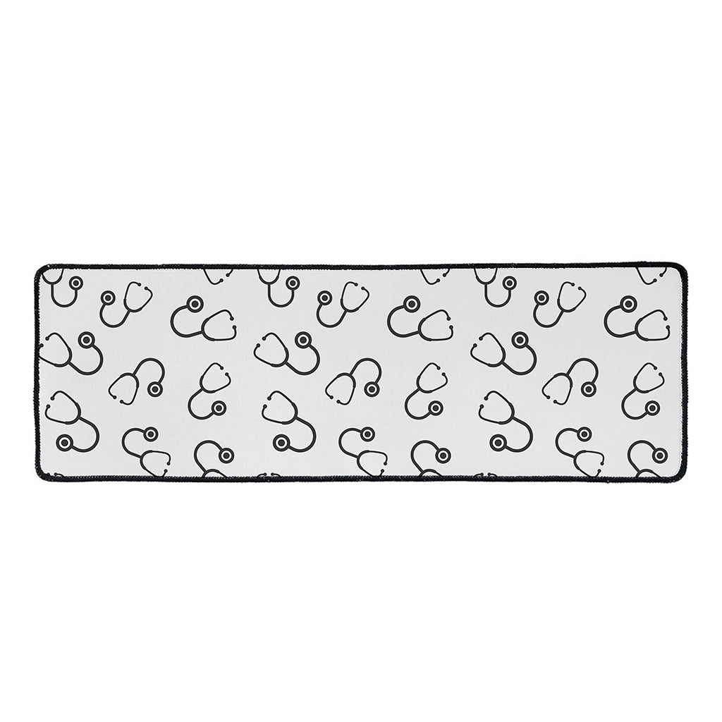 Stethoscope Sign Pattern Print Long Kitchen Mat