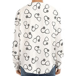 Stethoscope Sign Pattern Print Long Sleeve Baseball Jersey