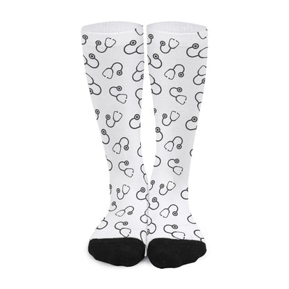 Stethoscope Sign Pattern Print Long Socks