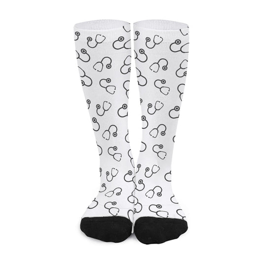 Stethoscope Sign Pattern Print Long Socks