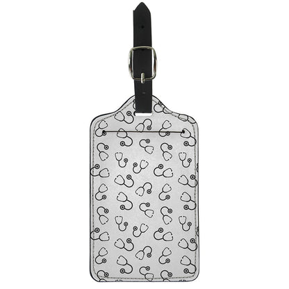 Stethoscope Sign Pattern Print Luggage Tag