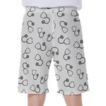 Stethoscope Sign Pattern Print Men's Beach Shorts