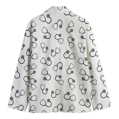 Stethoscope Sign Pattern Print Men's Blazer