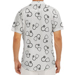 Stethoscope Sign Pattern Print Men's Deep V-Neck Shirt