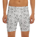 Stethoscope Sign Pattern Print Men's Long Boxer Briefs
