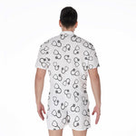 Stethoscope Sign Pattern Print Men's Rompers
