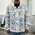 Stethoscope Sign Pattern Print Men's Shirt Jacket