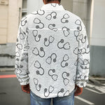 Stethoscope Sign Pattern Print Men's Shirt Jacket