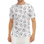 Stethoscope Sign Pattern Print Men's Short Sleeve Rash Guard