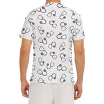 Stethoscope Sign Pattern Print Men's Short Sleeve Rash Guard