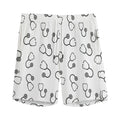 Stethoscope Sign Pattern Print Men's Athletic Shorts