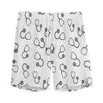Stethoscope Sign Pattern Print Men's Sports Shorts