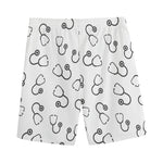 Stethoscope Sign Pattern Print Men's Sports Shorts