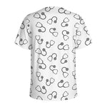 Stethoscope Sign Pattern Print Men's Sports T-Shirt