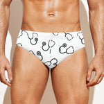 Stethoscope Sign Pattern Print Men's Swim Briefs