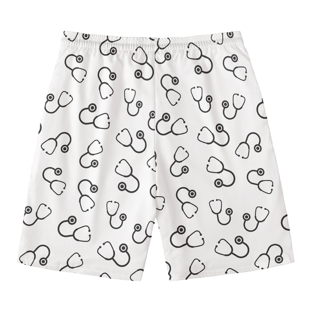 Stethoscope Sign Pattern Print Men's Swim Trunks