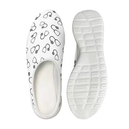 Stethoscope Sign Pattern Print Mesh Casual Shoes