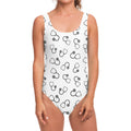 Stethoscope Sign Pattern Print One Piece Swimsuit