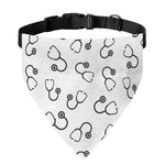 Stethoscope Sign Pattern Print Over The Collar Dog Bandana