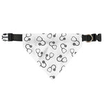 Stethoscope Sign Pattern Print Over The Collar Dog Bandana