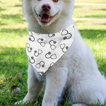 Stethoscope Sign Pattern Print Over The Collar Dog Bandana