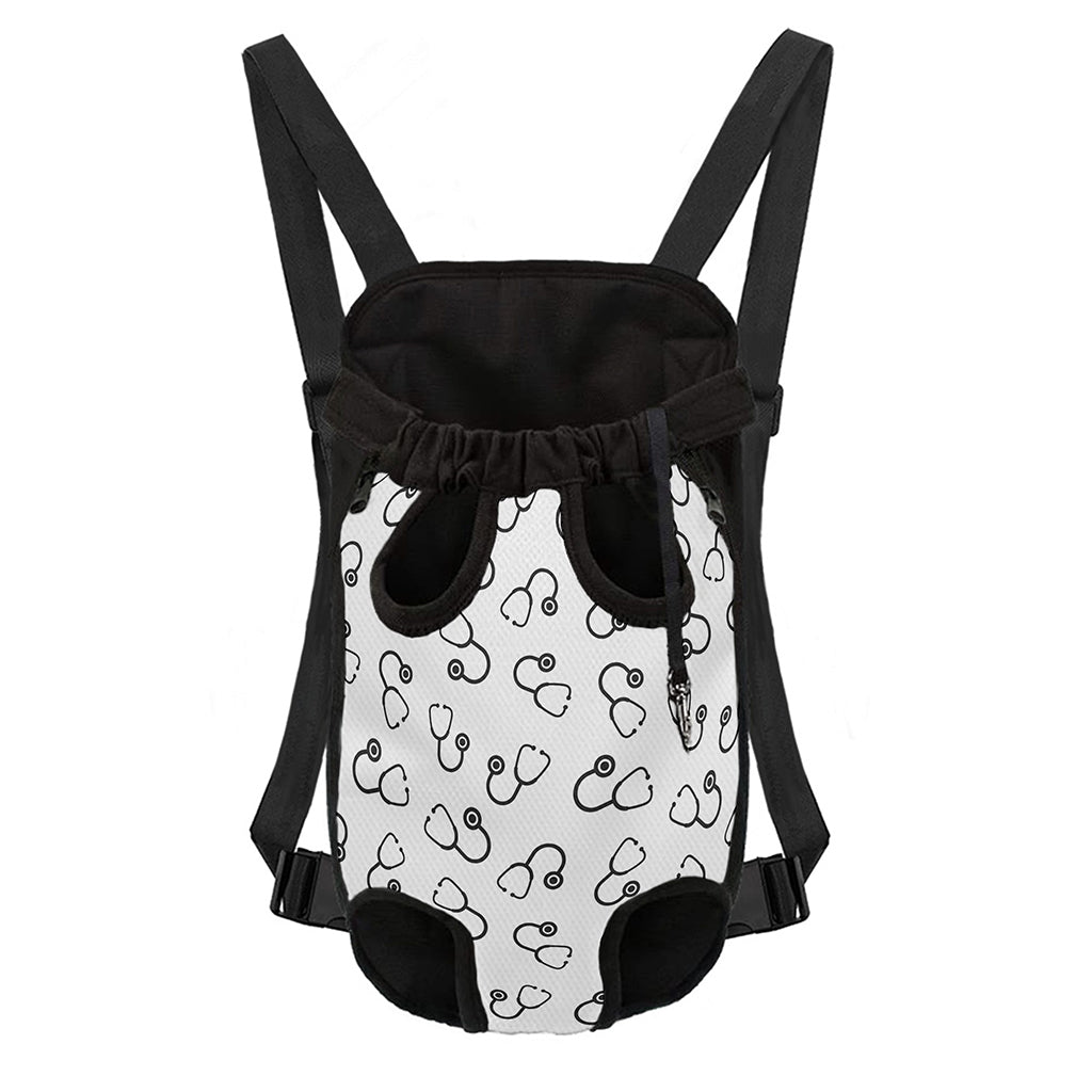 Stethoscope Sign Pattern Print Pet Carrier Backpack