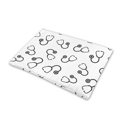 Stethoscope Sign Pattern Print Pet Cooling Mat Cover