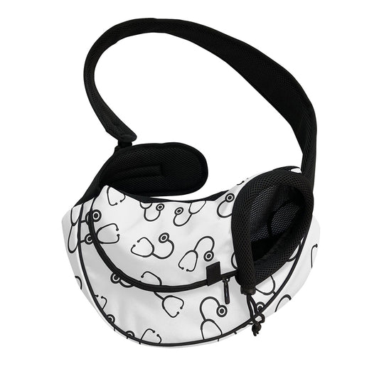 Stethoscope Sign Pattern Print Pet Sling Carrier