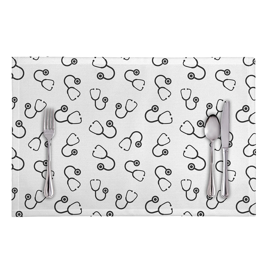 Stethoscope Sign Pattern Print Placemat