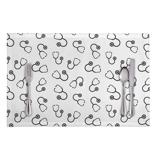 Stethoscope Sign Pattern Print Placemat