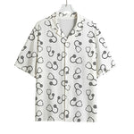 Stethoscope Sign Pattern Print Rayon Hawaiian Shirt